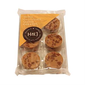 H&J Tripple Chocolate Salted Caramel Bites 90g